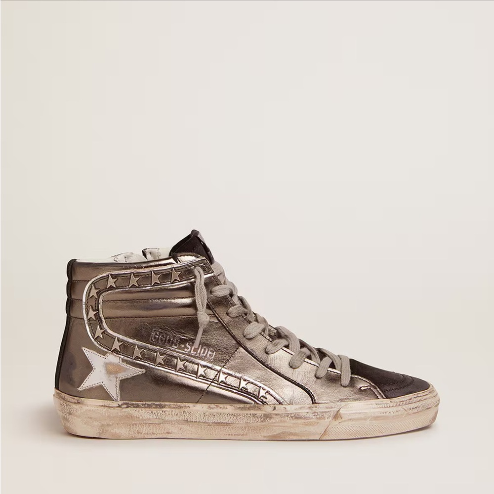 Golden Goose Women's Silver High-Top Sneakers